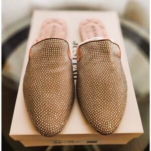 Shoes Irina Rhinestone Slipper (Size 8.5) Nude (Reg: $45)